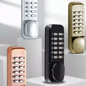 대문 도어락 야외 기계식 무전원 현관 철문 별장 방수