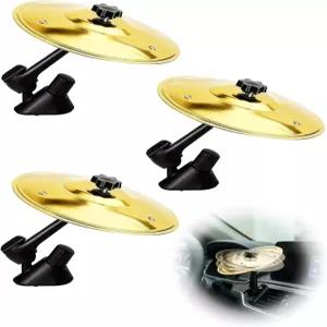 Waaaqkid 3PCS 미니 자동차 심벌 에어 벤트 모든 유형의 차량을 위한 크래시 드럼 심볼(골드)