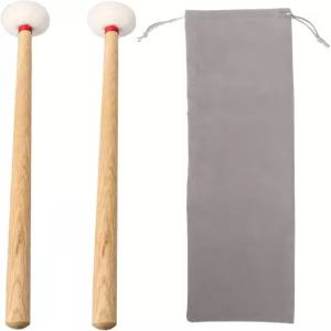 BQLZR 퍼커션 드럼 스틱 망치 4.57인치 길이 실로폰용 및 차임 우드 블록 글로켄스필 벨 펠트 중경 헤드