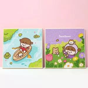 솜소미 캔버스 보석십자수-랜덤문구 팬시 학용품 준비물 캐릭터 스티커 퍼즐 장난감 완구