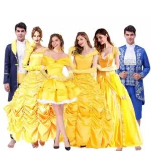 할로윈 코스프레 공주 왕자 벨 드레스 의상 미녀와야수