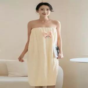 여성 항균 타올 목욕가운 샤워 타월 랩 로브