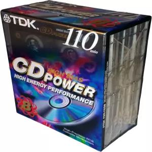 TDK CD Power 110 고바이어스 고에너지 성능 빈 오디오 카세트 테이프 - 8팩