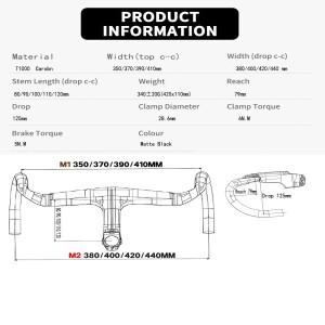 호환 SLR Gen 7/8 카본 핸들바 380-440mm 내부 배선 통합 28.6mm 자전거 스페이서 포함 로드 바이크 프레임