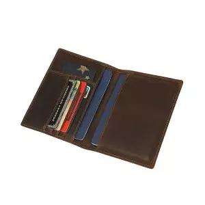 원더맨 남자 데일리룩 장지갑 가죽 여권지갑 로고 레이저 RFID 자석방지 증명서 지갑 빈티지 KUK5