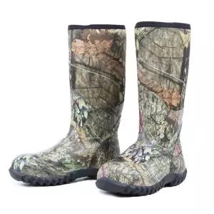 야외 위장무늬 레인부츠 미끄럼방지 사냥 벨벳 따뜻한 고무장화 헌터 플러
