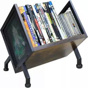 PUTNATRUE DVD 및 CD 보관 랙 블루레이 선반 최대 28개의 케이스 가능 비디오 게임 VHS 탭 스토리지 레트로