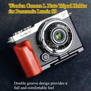 나무 카메라 L 플레이트 Arca 스위스 삼각대 거치대 핸들 그립, 파나소닉 호환 루믹스 S9 타입 브래킷 퀵릴