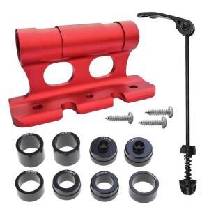 R6FE 퀵 릴리스 자전거 프론트 포크 브래킷 자동차 루프 랙 마운트 어댑터가있는 알루미늄 합금 블록