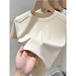 2026 여름 신상 화이트 다용도 여성 티셔츠 코튼 소재 반팔 학생 루즈핏 상의