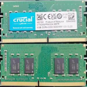 Crucial 8G DDR4 3200MHz SODIMM CT8G4SFRA32A 노트북 메모리 8GB용