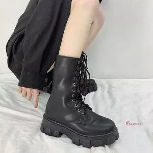 여자 캐주얼 통굽 하이탑 패션 신발 워커 키높이 슈즈bcd074