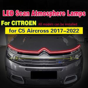 1pcs 자동차 LED DRL 12v 주간 러닝 라이트 방수 유연한 스트립 스캔 시트로엥 C5 Aircross 2017-2022 용