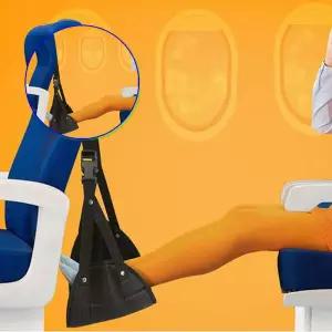 쌍문상회 해먹 기내용 휴대용 + 보관 파우치 장거리 발편한 발받침대 사무실