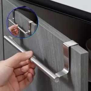 쌍문상회 수건걸이 무타공 싱크대도어거치 실버소