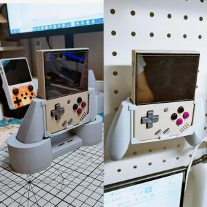 Miyoo Mini Plus 3D 인쇄 게임 콘솔 핸드 패드 그립 핸들 팜베이스 디스플레이 테이블 홀 플레이트 브래킷