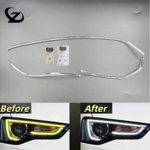 아우디 A5 2012-2016 자동차 DRL 헤드 라이트 가이드 플레이트 주간 러닝 튜브 바의 고품질 기능