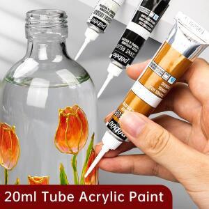 PEBEO 3D 유리 페인트 20ML 방수 아크릴 튜브 DIY 핸드 페인팅 색소 아티스트 드로잉 용품