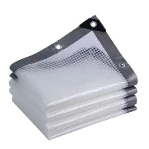 야외 투명 방수포 방풍 천막 비닐 덮개 캐노피 발코니 단열 바람막이 가리개 햇빛 옥상