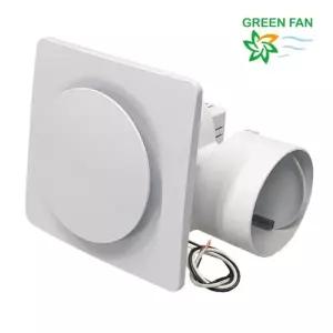 그린팬KV100D 욕실용 시로코 댐퍼 환풍기 소형 배풍기 기용품 산업용 공장 환풍 플라스틱 실풍기 흡연실