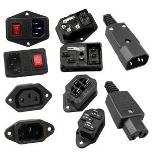 IEC320 C13 C14 전력 소켓 LED 250V 로커 스위치 황동 10A C6 퓨즈 입구 플러그 커넥터 컴퓨터 마운트 콘센