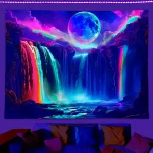UV 태피스트리 폭포 라이트 인테리어 파티장식 130CM 패브릭포스터 천포스터 거실그림