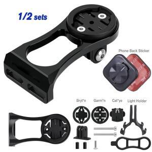 1/2개 자전거 컴퓨터 홀더 스템 아웃 프론트 익스텐션 스톱워치 브래킷 헤드라이트 마운트 가민 브라이튼