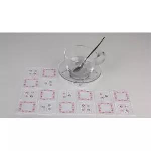 미니사각 핑크색 무늬 귀여운 레이스 시트 장식pvc식탁보 파티 테이블 러너 거실탁자 주방선반 센터