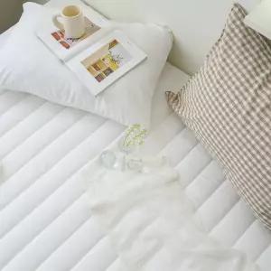 매트커버 레이 누빔 리스 패밀리 (F) (화이트) 침대 킹매트커버 면리스 부드러운리스 국산리스