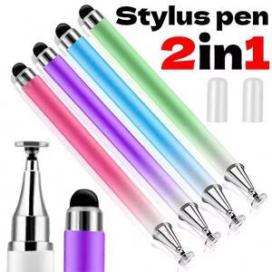 2IN1 범용 스타일러스 펜 삼성 아이폰 핸드폰 태블릿 화면 연필에 대한 고감도 그리기 용량 성 터치