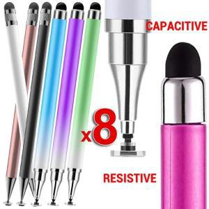 8-1PCS iPad 태블릿 용 양방향 범용 스타일러스 펜 안드로이드 iOS 전화 그리기 쓰기 용량 성 스크린 터치