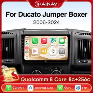Fiat Ducato Citroen Jumper Peugeot Boxer 2006-2024 용 Ainavi 자동차 라디오 무선 Carplay Android 멀티
