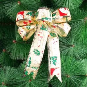 블레스 골드 리본 10p세트(16x25cm)트리장식 크리스마스 오너먼트 용품 소품 성탄