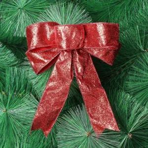 트윙클 레드 리본 10p세트(21x23cm)트리장식 크리스마스 오너먼트 용품 소품 성탄