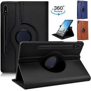 삼성 탭 A7 라이트 A9 8.7인치 A8 2021 S9 S10 FE 2025 10.9인치 플러스 케이스 S6 360 ° 회전 가죽 커버