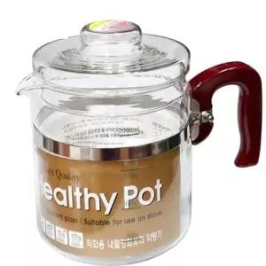 직화 약탕기 내열 유리 중탕기 차탕기 커피포트 2L