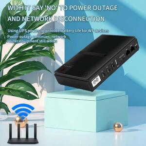 WiFi 라우터에 대 한 DC 18W 5V/9V/12V 1A USB 5V 2A 미니 휴대용 다목적 10400mAh UPS 전원 백업 어댑터