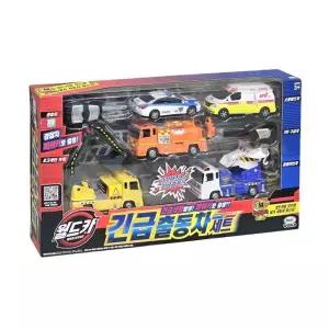 월드카 슈팅 파워키 미니 긴급출동차세트 자동 작동 어린이 남아선물 생일 조선물 장난감완구 월드