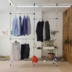 국산 드레스룸행거 302선반 옷정리행거 걸이 봉행거 압착 압축 압축옥 폴대