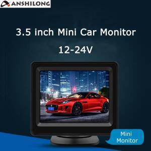 ANSHILONG TFT LCD 미니 자동차 대시보드 모니터, 4:3 스크린, 2 채널 비디오 입력, 브래킷, 12-24V, 3.5