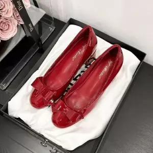 천진반 여자 힐지치지 단 하이힐 에나멜 속가보시 양가죽 힐펌프스 통굽 않고 화 데일리룩 신발 KUK5