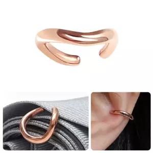 14KGP 로즈골드 볼드 링 이어커프 기본 귀찌