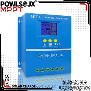 POWLSOJX MPPT 태양집열판집열판 충전 컨트롤러, 60A, 80A, 100A, 12 V, 24 36 48V 배터리와 호환, 멀티 지