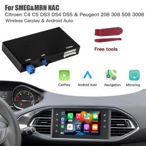 CARABC 무선 Carplay 박스 푸조 시트로엥 SMEG + 피카소 C4 C5 DS4 DS3 308 508 208 안드로이드 자동 AirPl