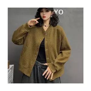 EAMT 여성 퀼팅 반코트 가을 긴팔 상의 야구 패션 YJ3