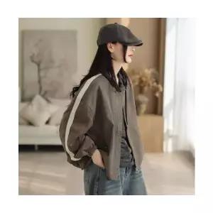 EAMT 여성 가을 PU가죽 슬림핏 야구점퍼 트렌드 점퍼 상의 YJ3