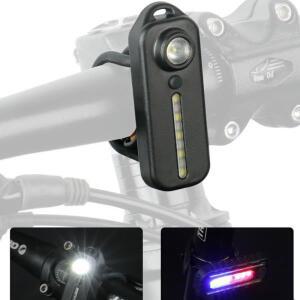 사이클링 자전거 전방 후방 조명 세트, C 타입 충전 헤드라이트, MTB 방수 미등, LED 랜턴, 부품