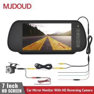 MJDOUD 7 인치 후면보기 미러 모니터 (카메라 포함) 자동차 주차 백업 용 TFT LCD LED 스크린 유니버설