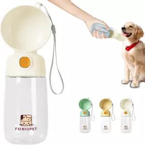 고양이와 작은 개를 위한 휴대용 물병 대용량 여행용 정수기 - 흰색