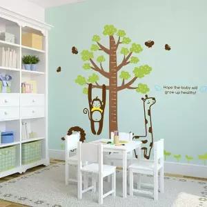 자연 셀프인테리어 몽키친구들과키재기 그래픽스티커 WBWG122 [m453774]